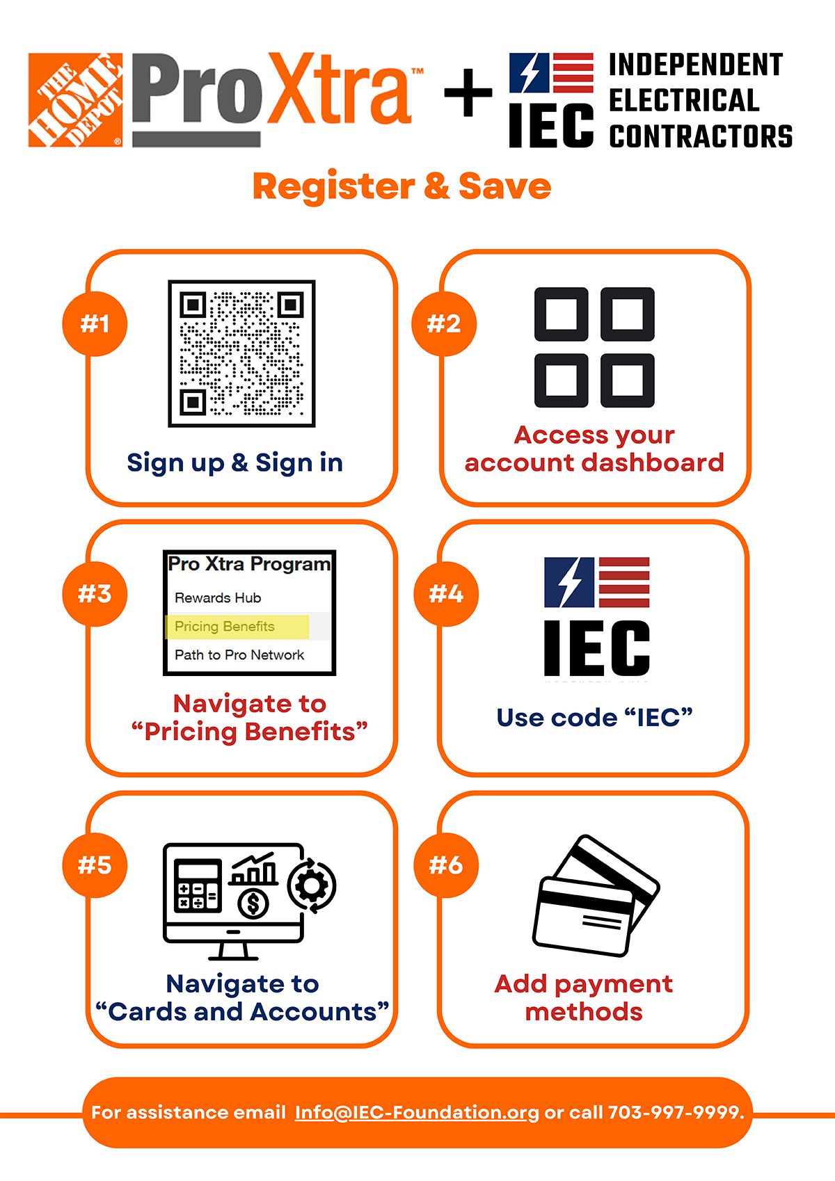 Instructions for Home Depot Pro Xtra application