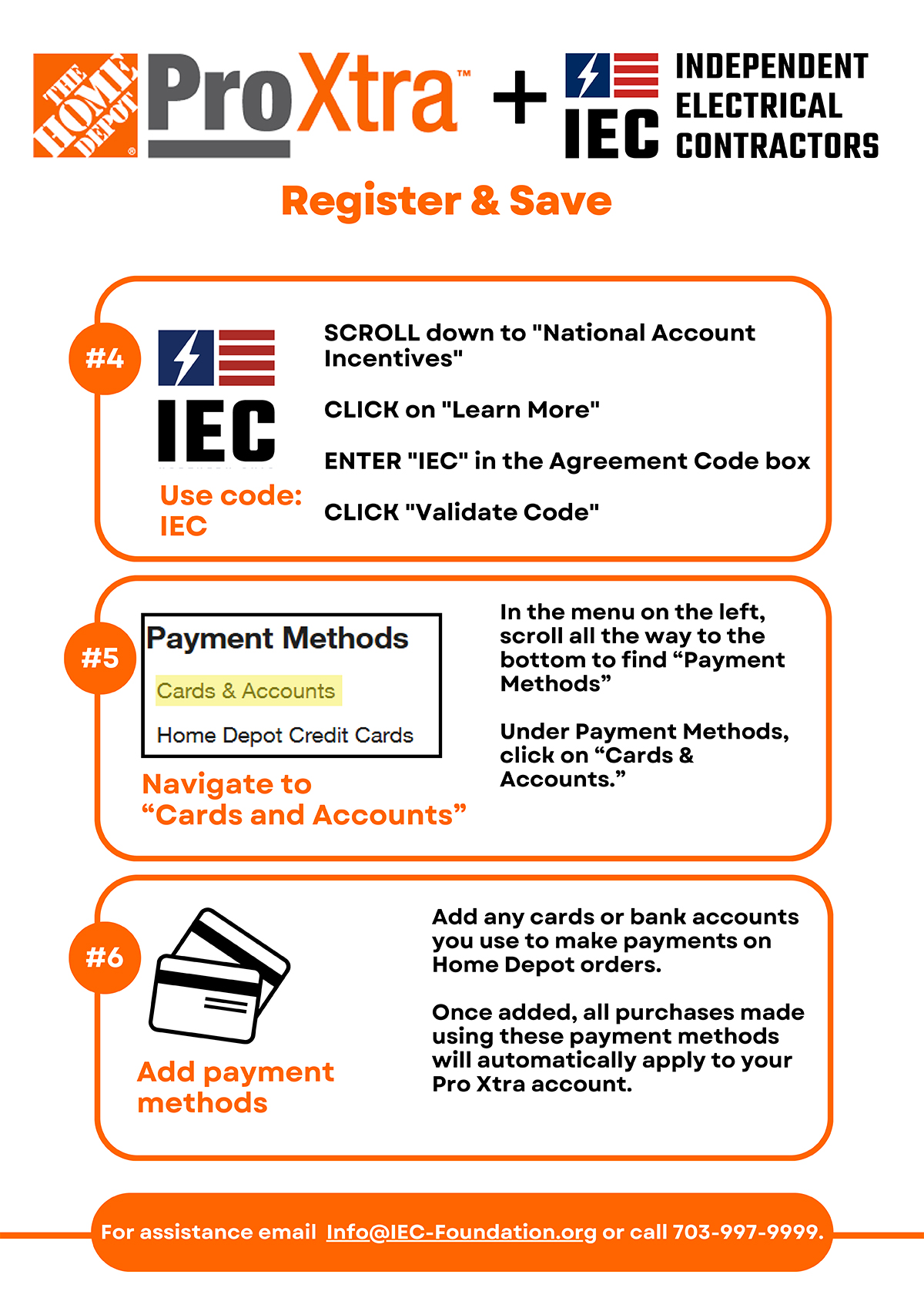The Home Depot Pro Xtra application instructions