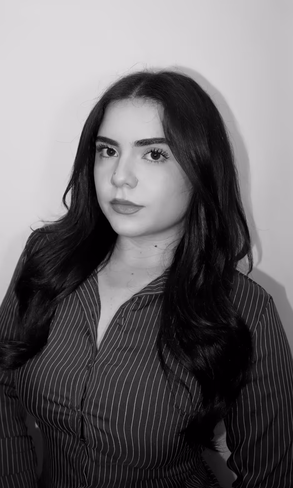 Black and white headshot of Rachelle Falcon, the Founder of Venture Design Studios