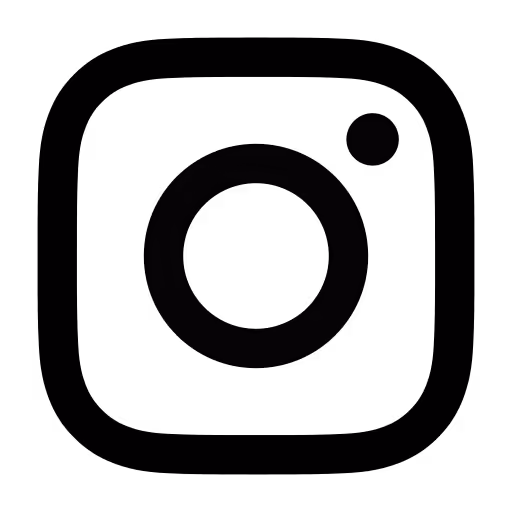Instagram logo consisting of a simplified camera outline with a rounded square and a small circle in the upper right corner.