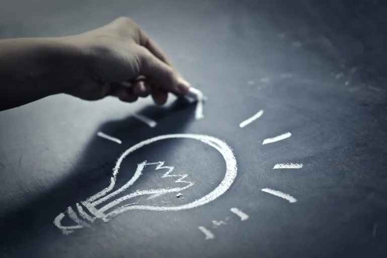 A bulb signifying ideas