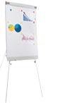 Paper chart on a stand with graphs on it