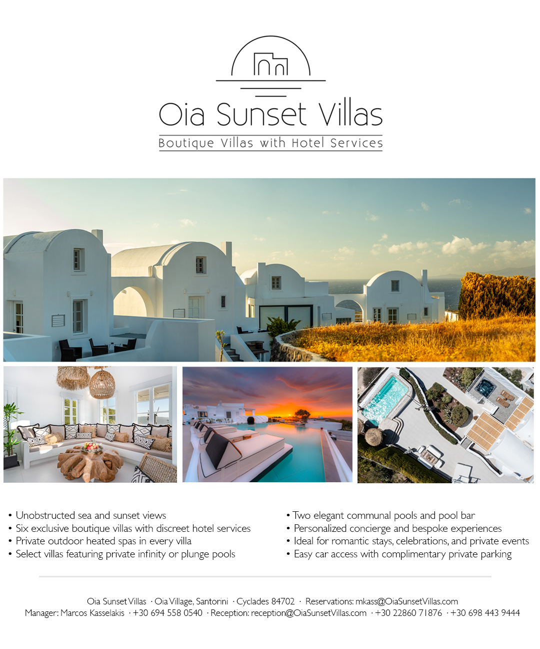 Ad for OIA sunset Vllas
