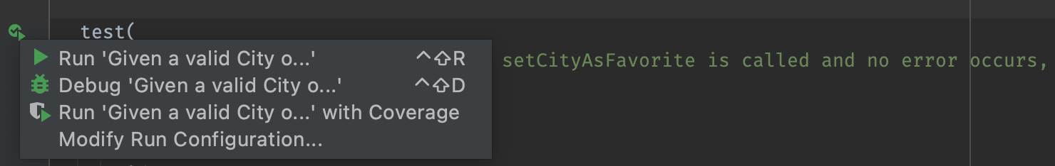 Run the test by selecting the play button with the label Run.