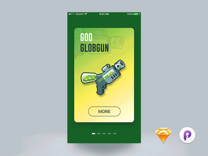 Sample animation showing a horizontal parallax scroll.