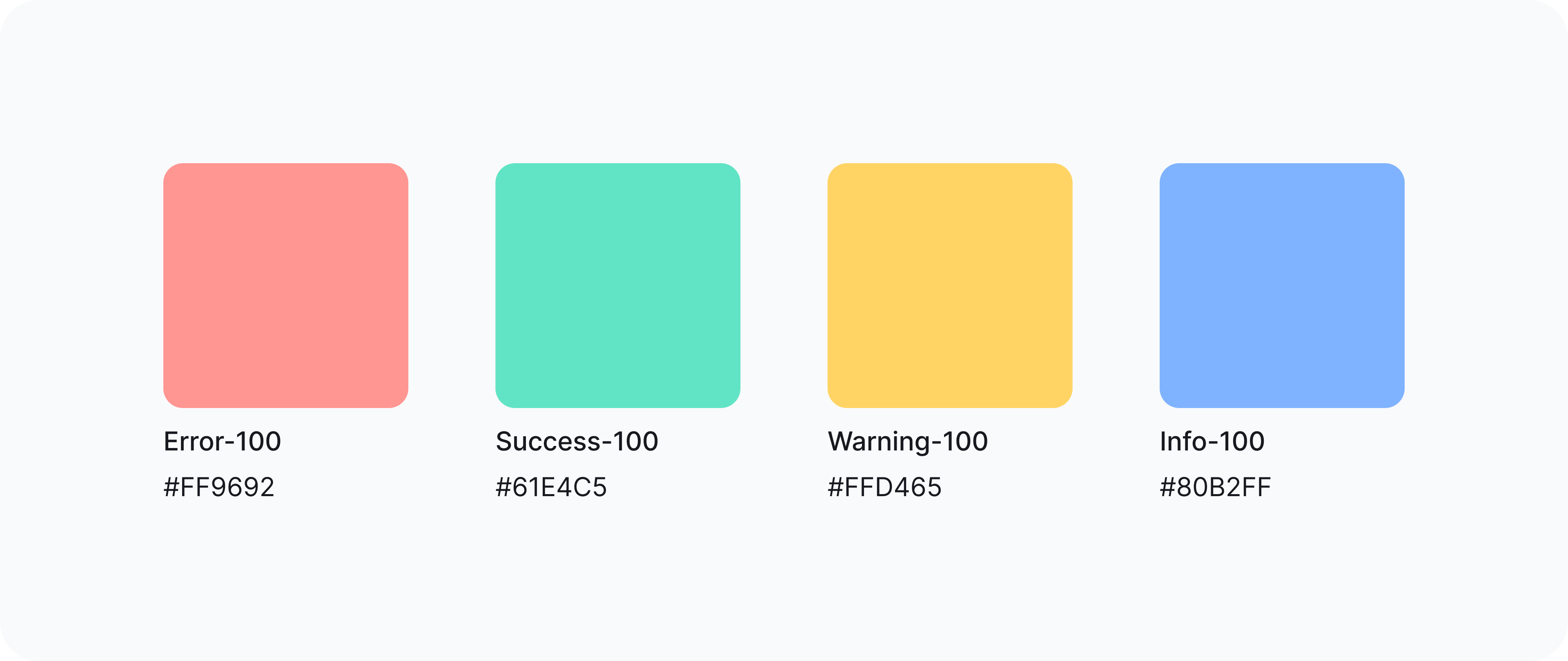 System (error, waring, success, info) color palette