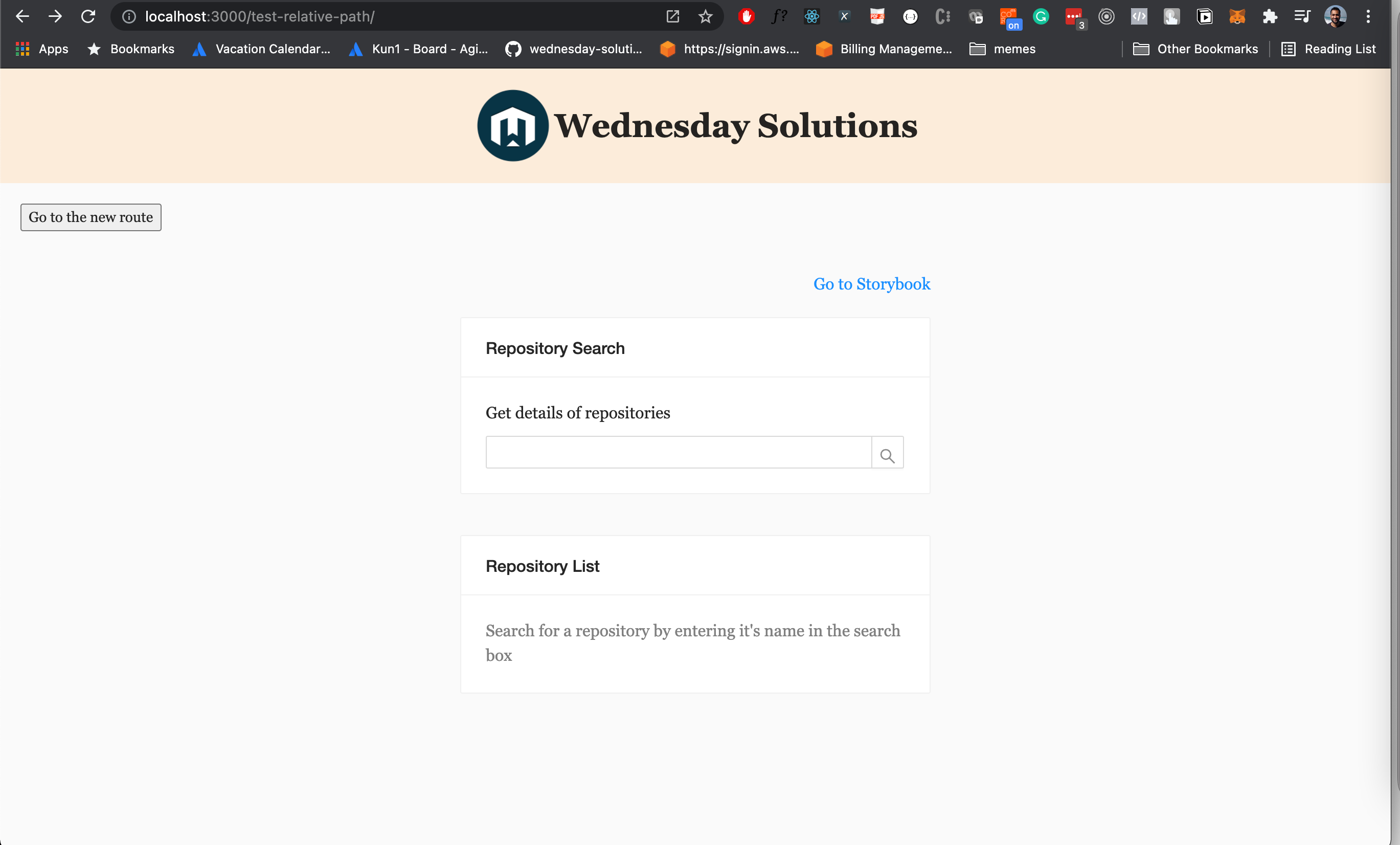 Application running in the browser.