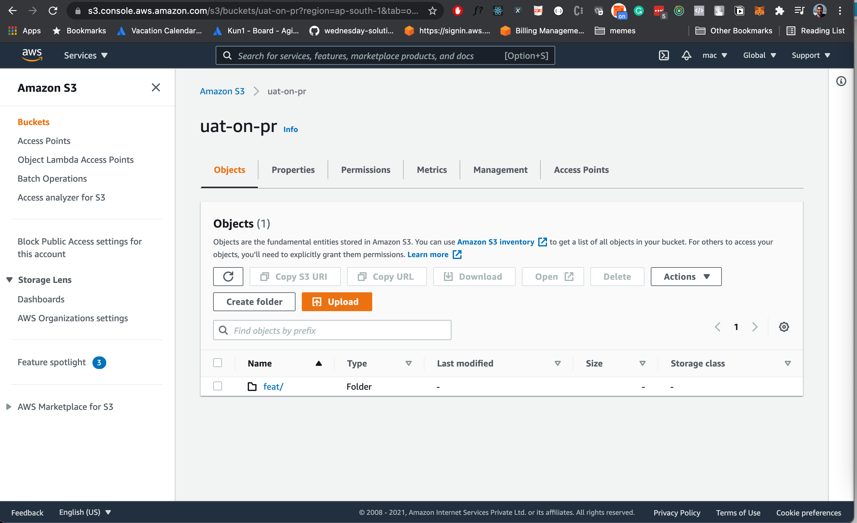 Amazon S3 buckets.