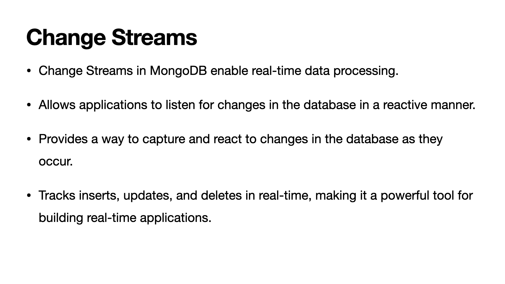 Change Streams and Real-Time Data with MongoDB