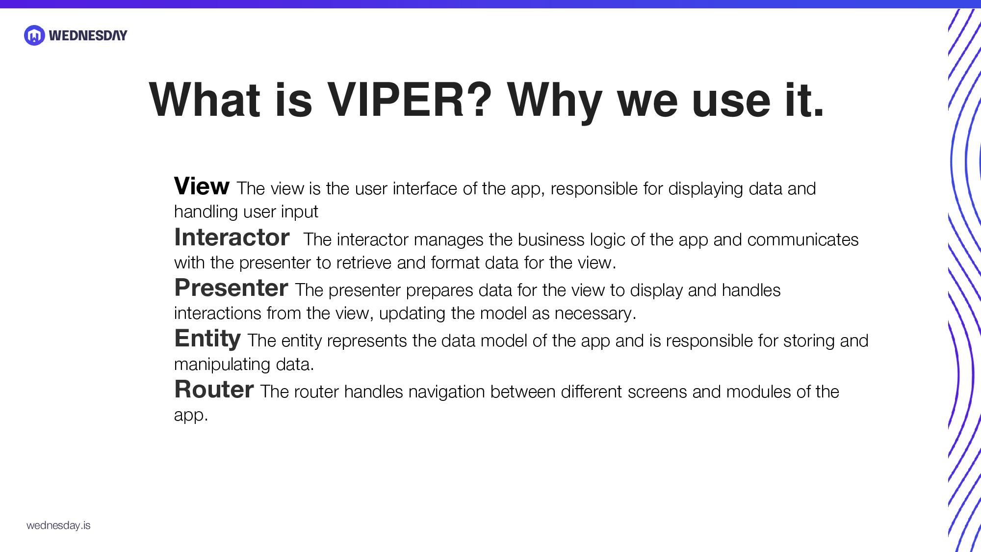 Clean Architecture in iOS using VIPER