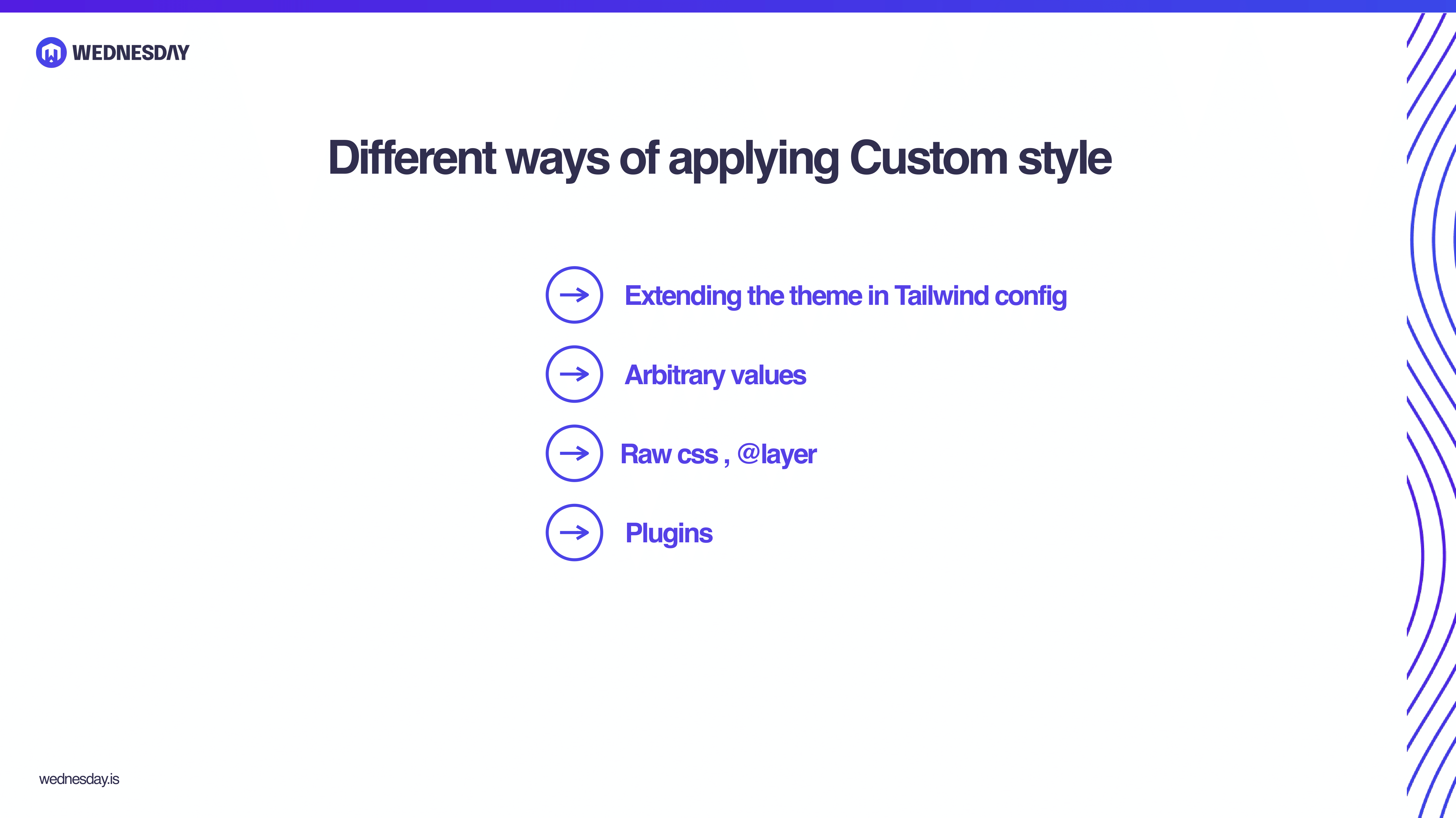 Custom Styles Using Tail windcss