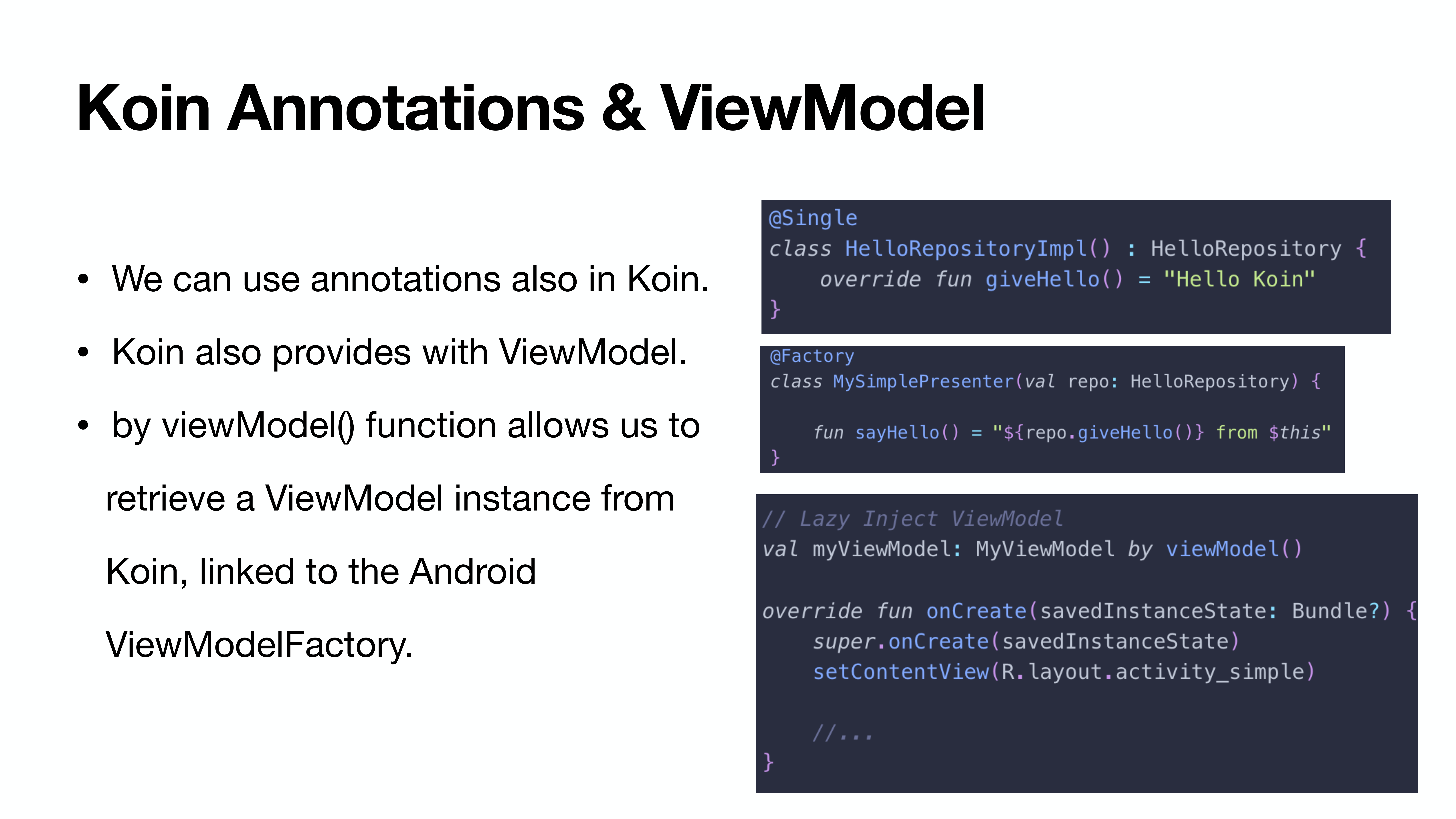 Dependency Injection with Koin