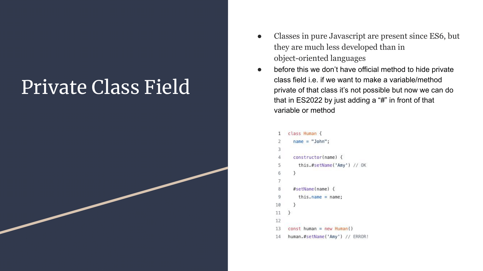 Features of ECMAScript 2022