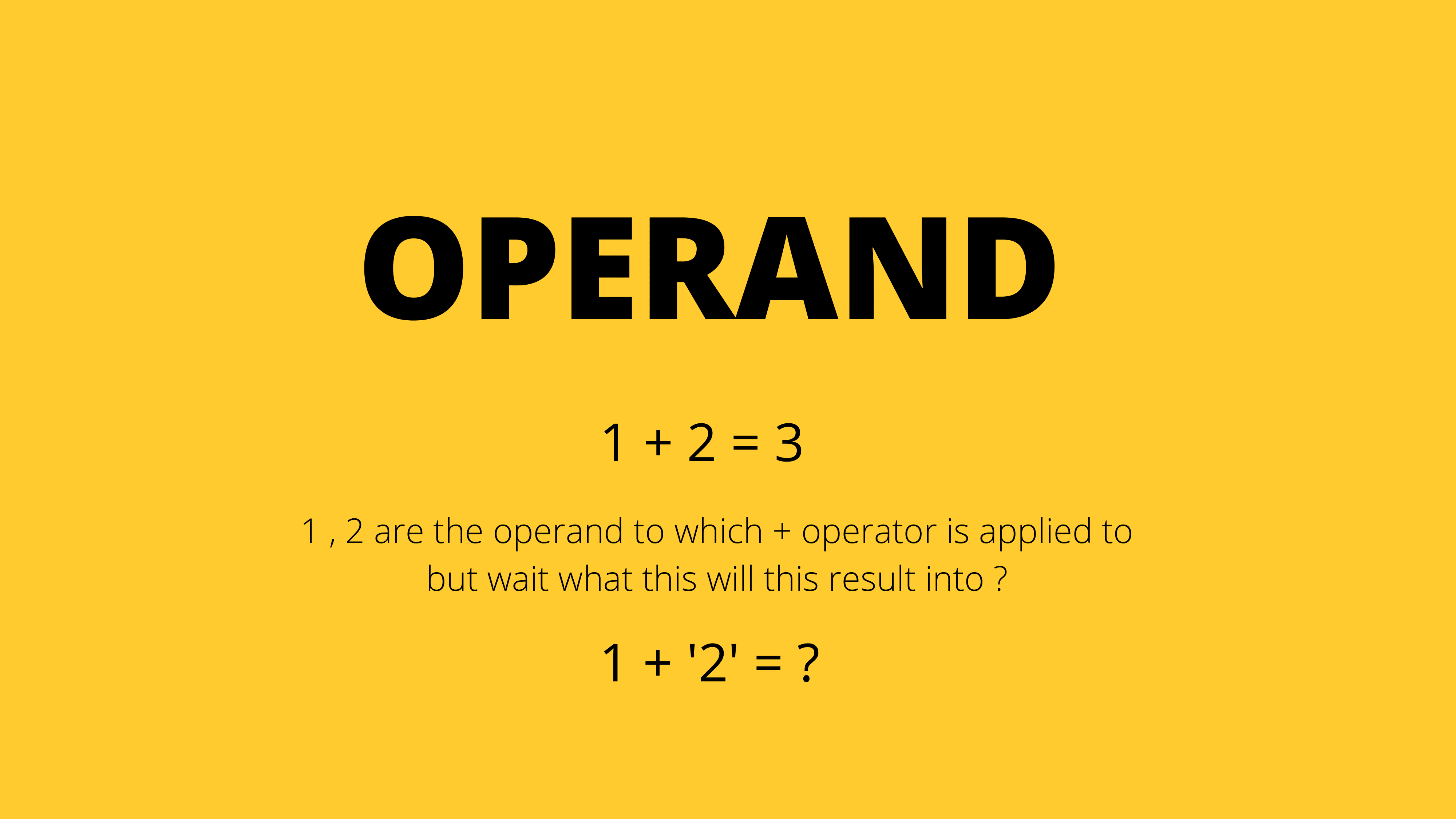 Javascript Operators