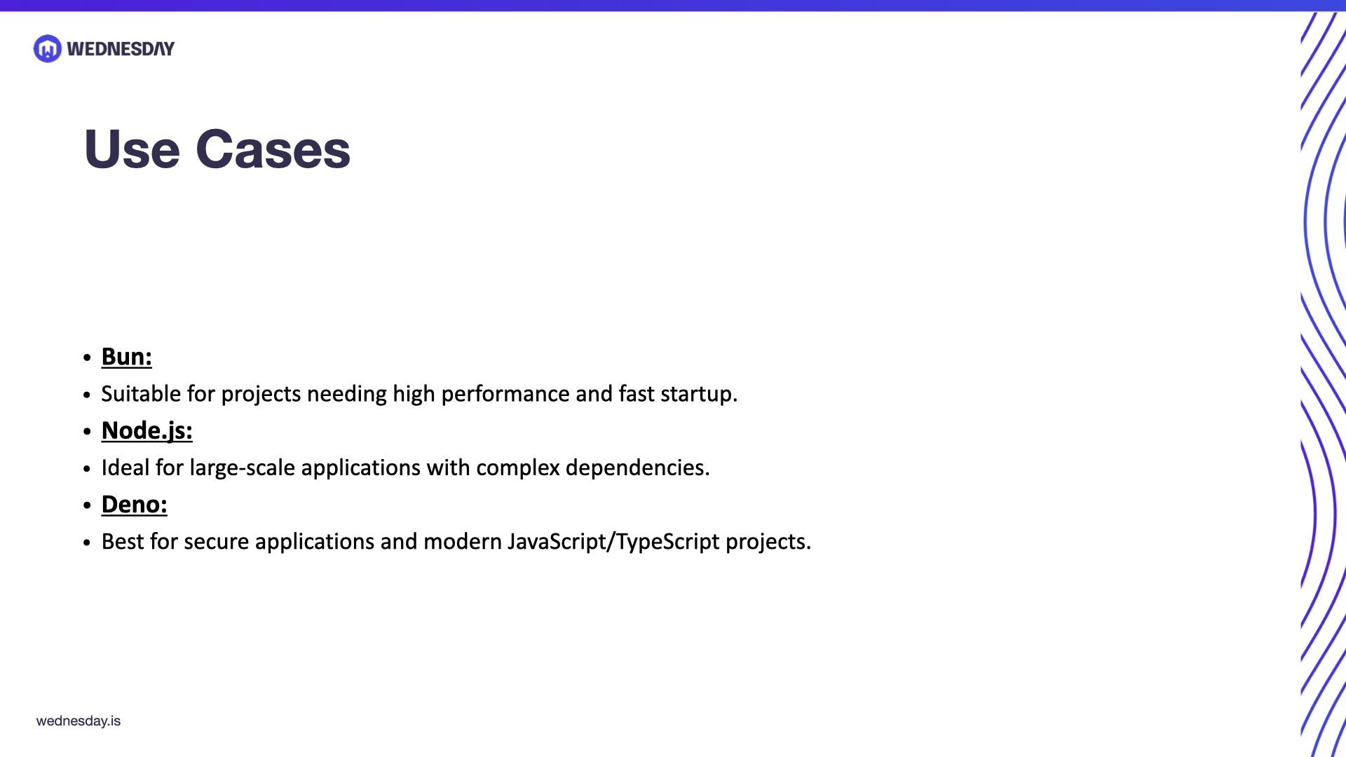 Javascript runtimes : Comparing Node, Bun & Deno