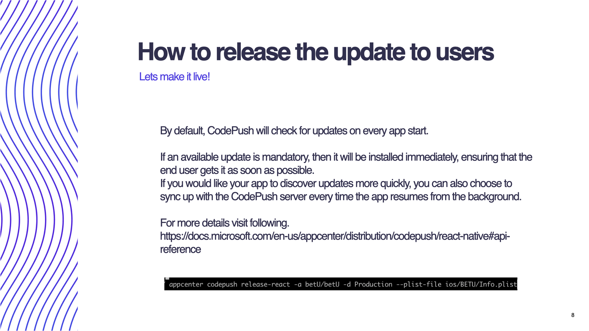 OTA with CodePush on React Native