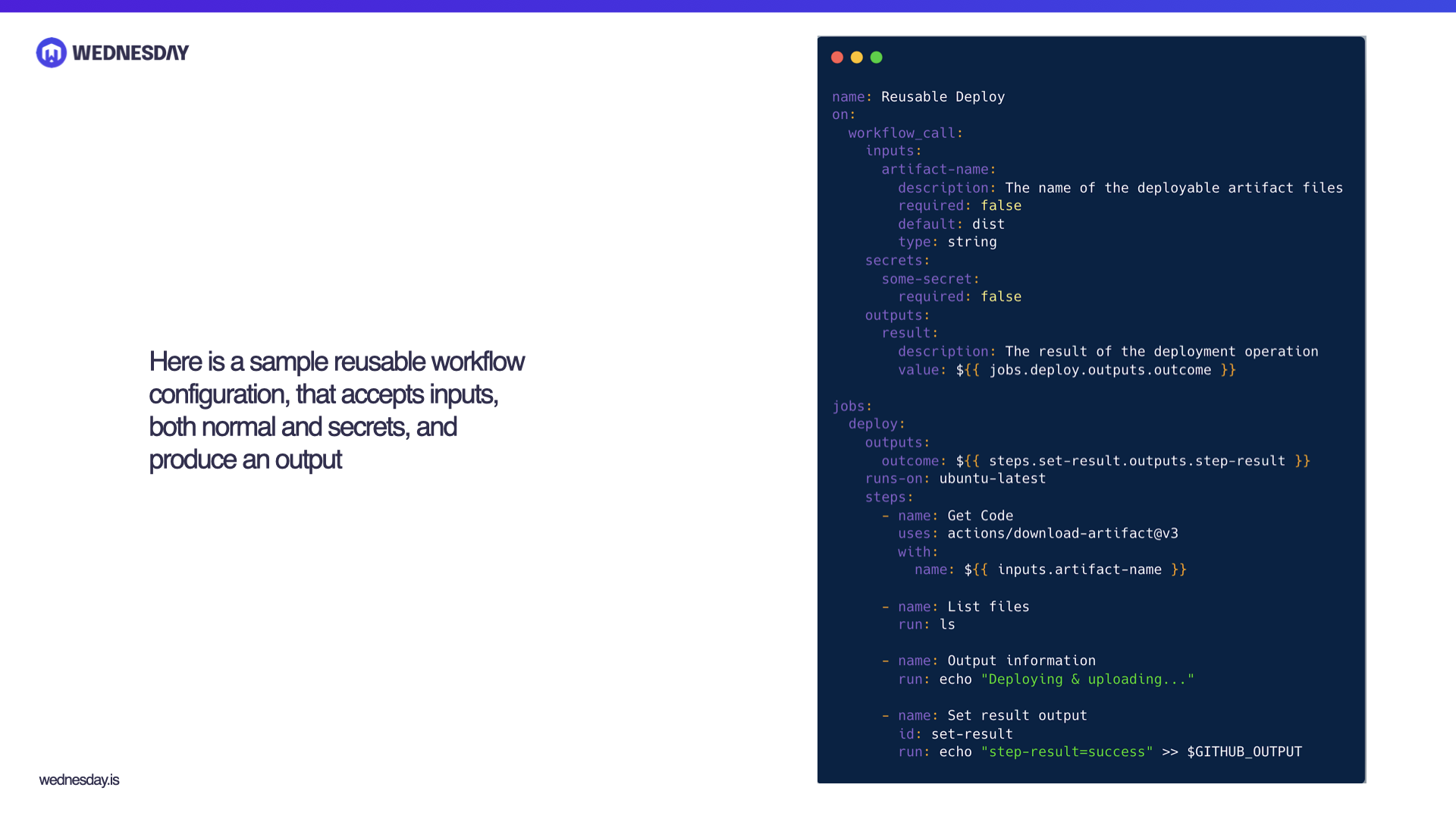 Reusable Github Workflows