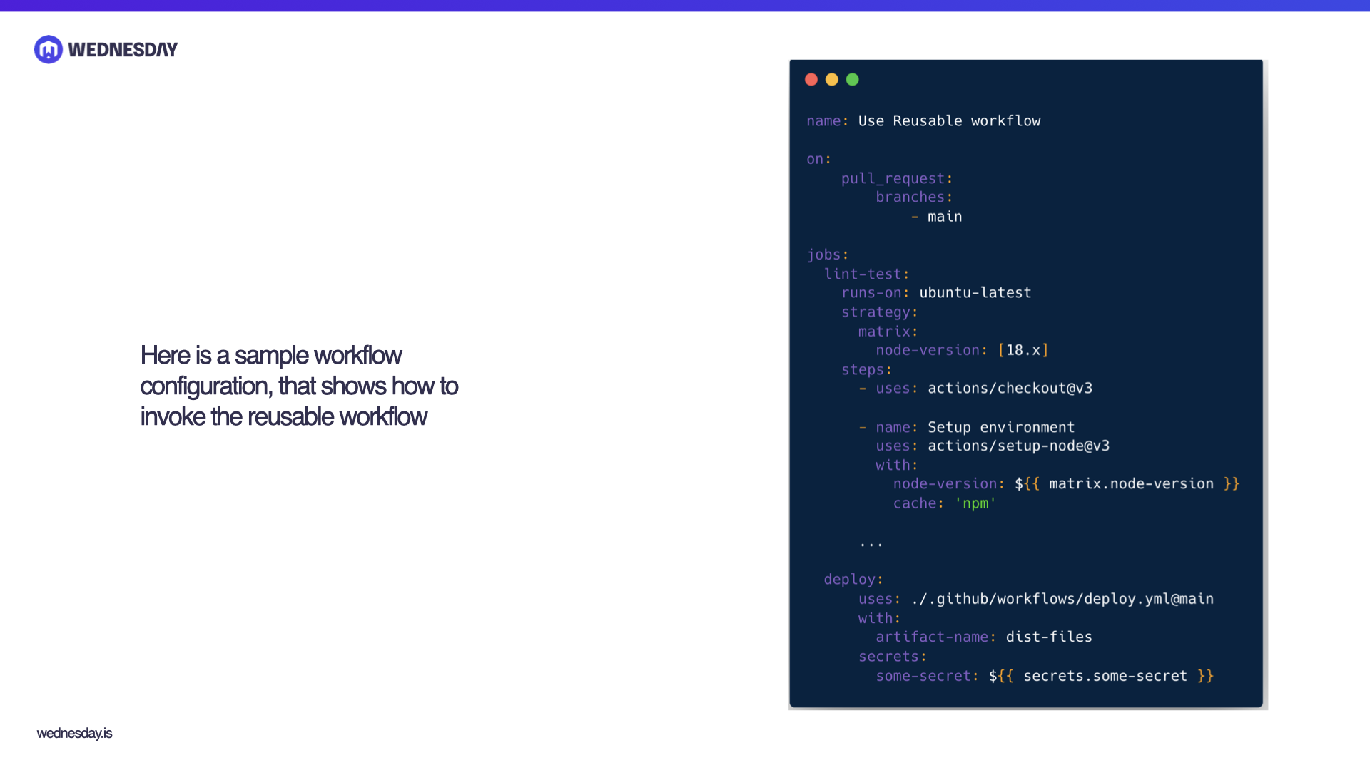 Reusable Github Workflows