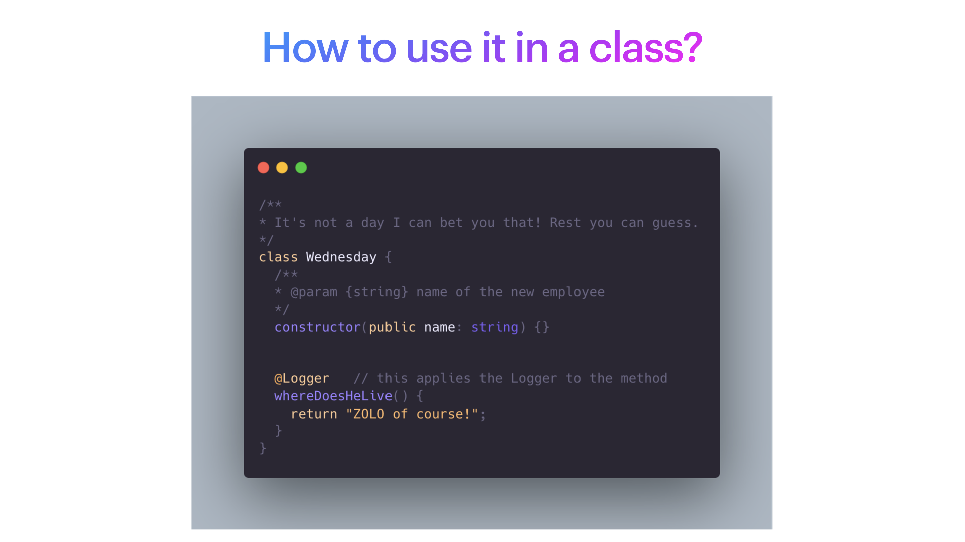 TypeScript Decorators