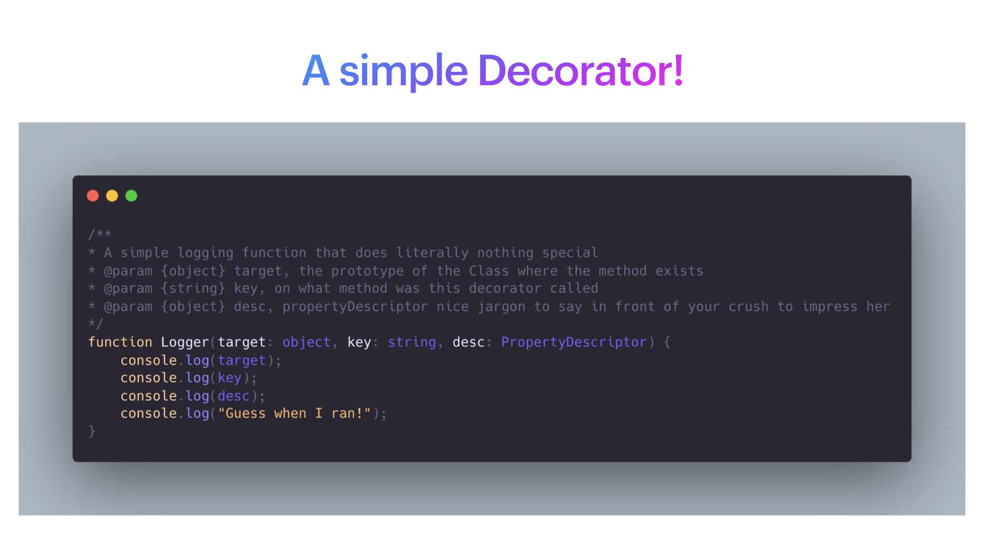 TypeScript Decorators
