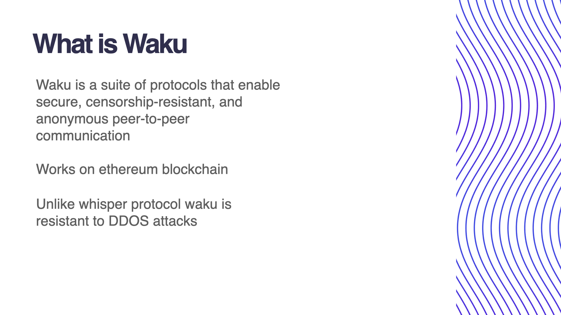 Waku protocol for decentralised messaging