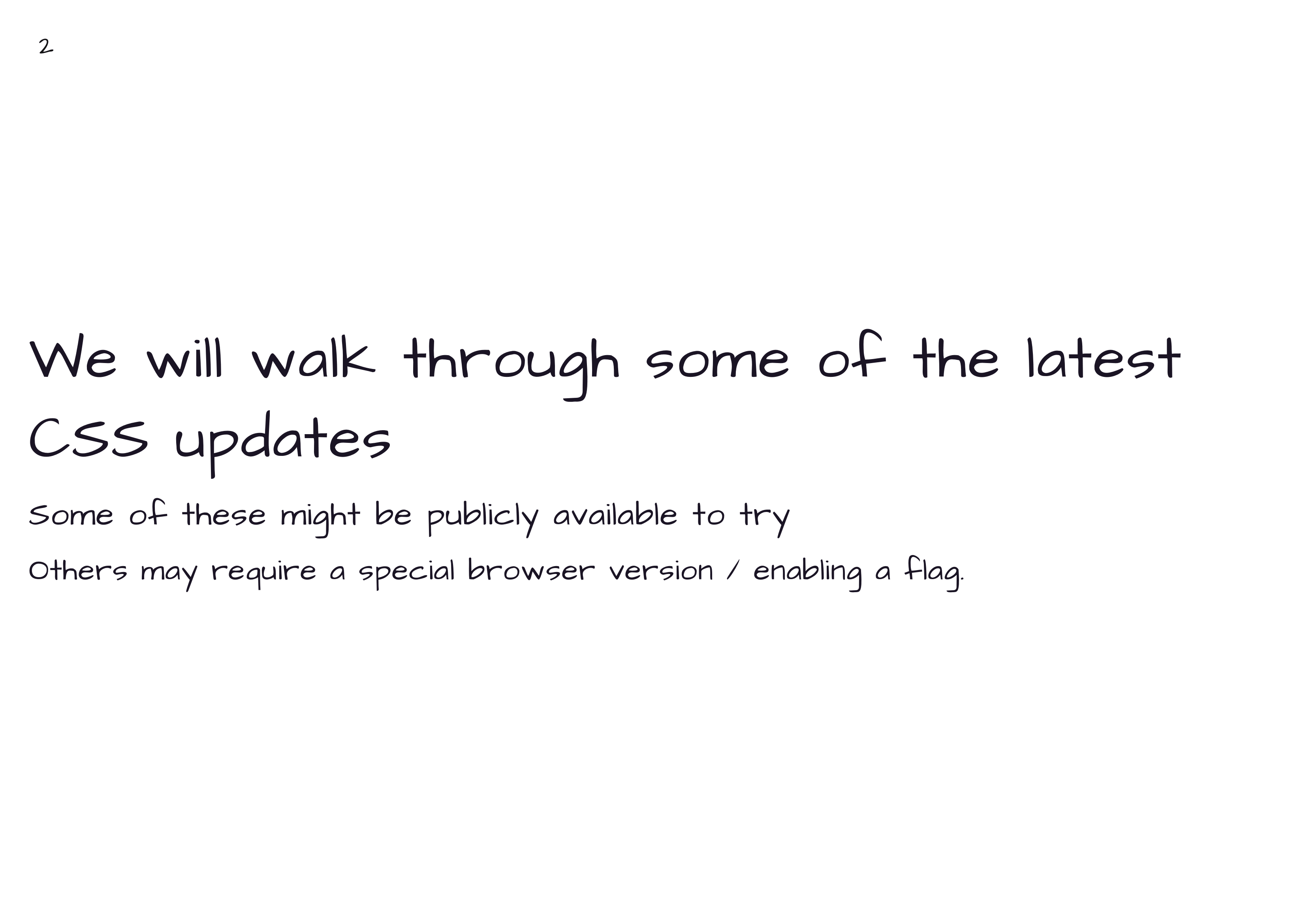 Welcome to the Modern CSS updates presentation