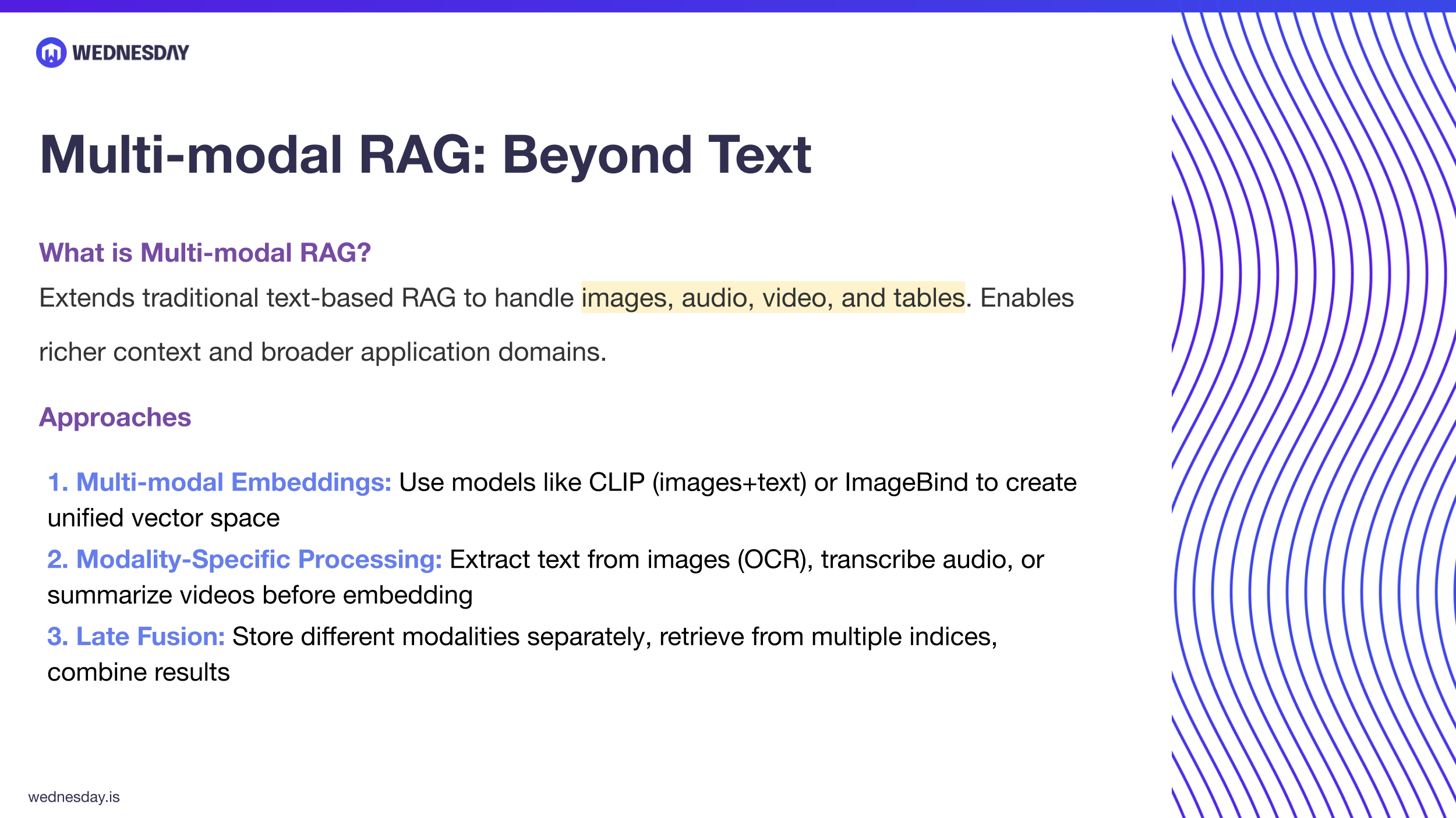 Multi-modal approach through RAG