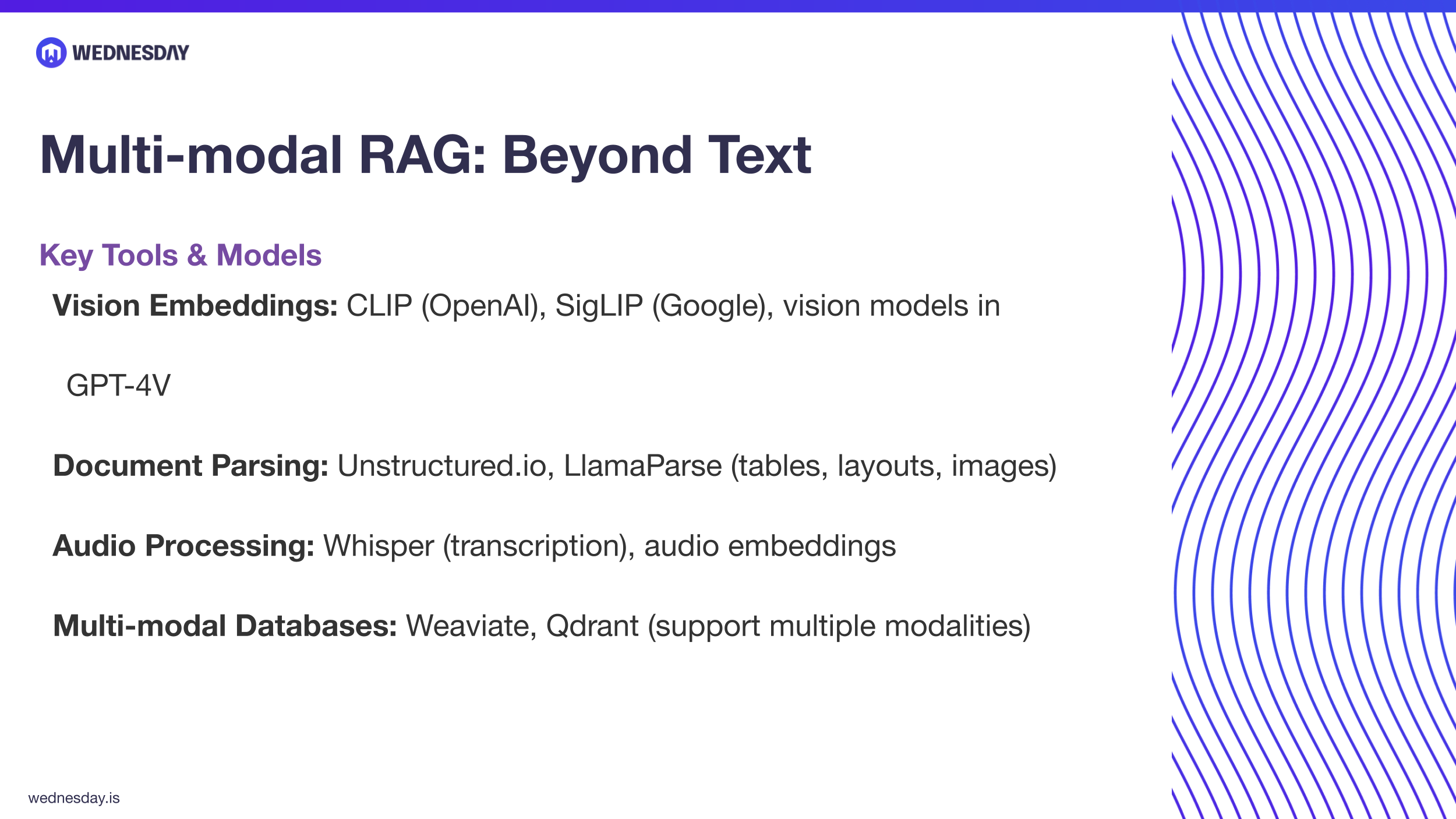 Multi-modal approach through RAG