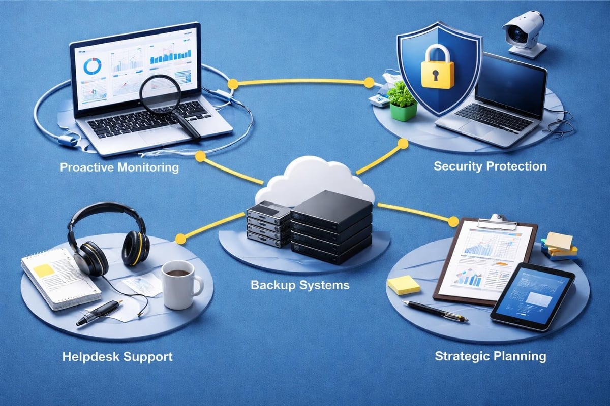 Core components of managed IT services