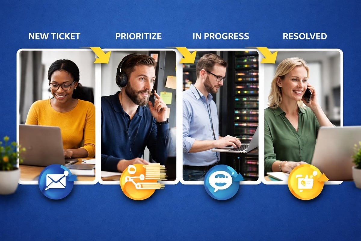 IT support response workflow