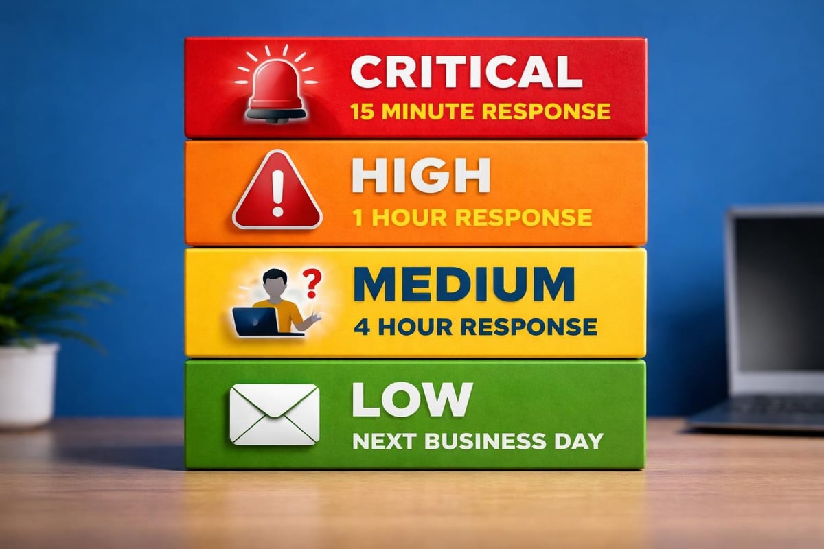 IT support response priorities