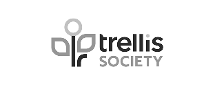 Trellis Society logo on IT services company website, featuring stylized plant icon and text.