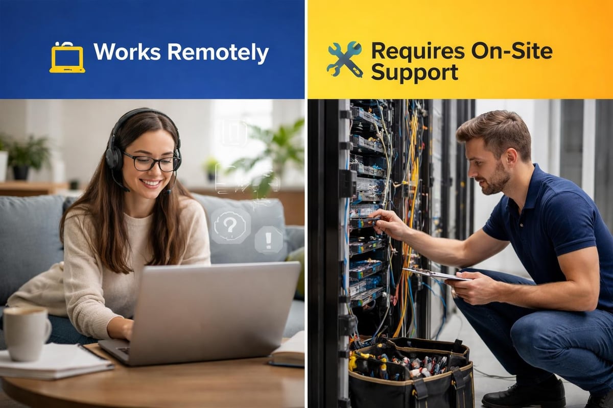 Remote versus on-site support scenarios