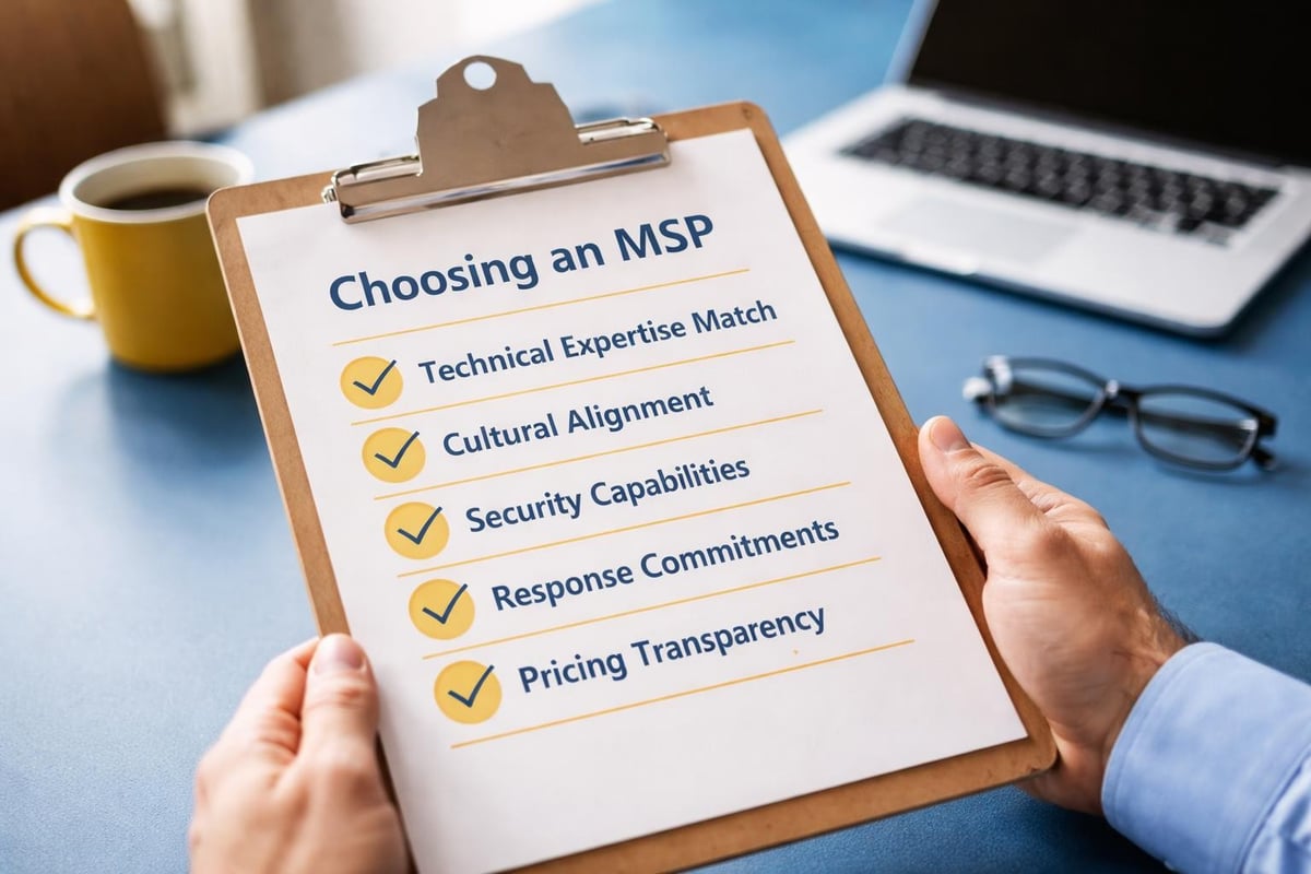 MSP selection criteria