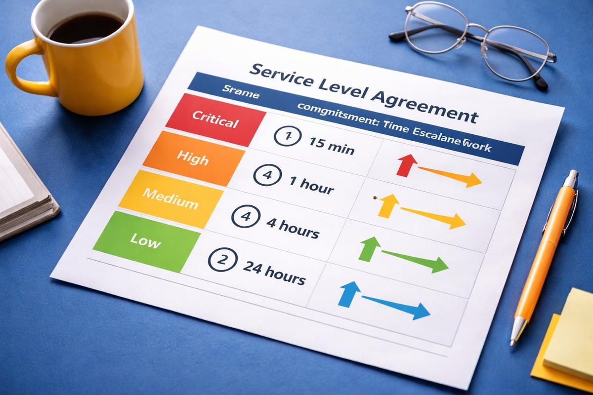 Help desk SLA structure