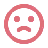 red sad face icon