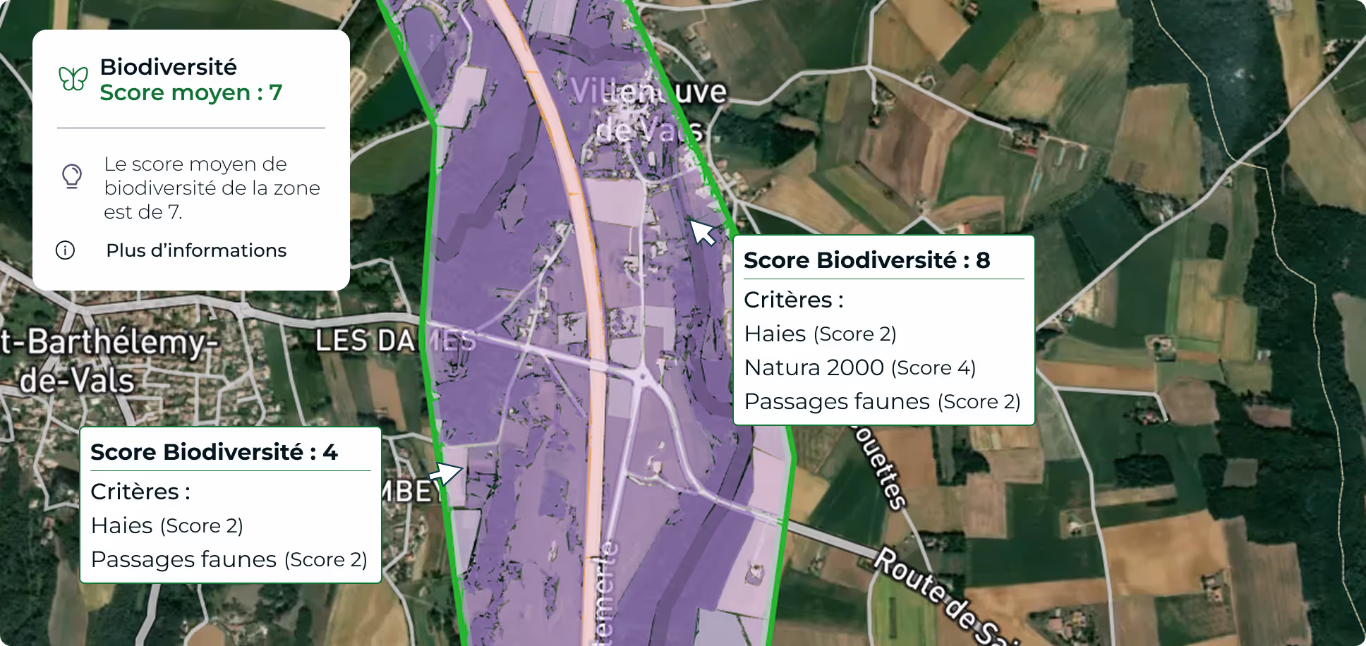Score de Biodiversité - Infrastructure autoroutière