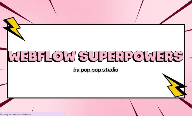 Screenshot of the hero section of Webflow Superpowers landing page