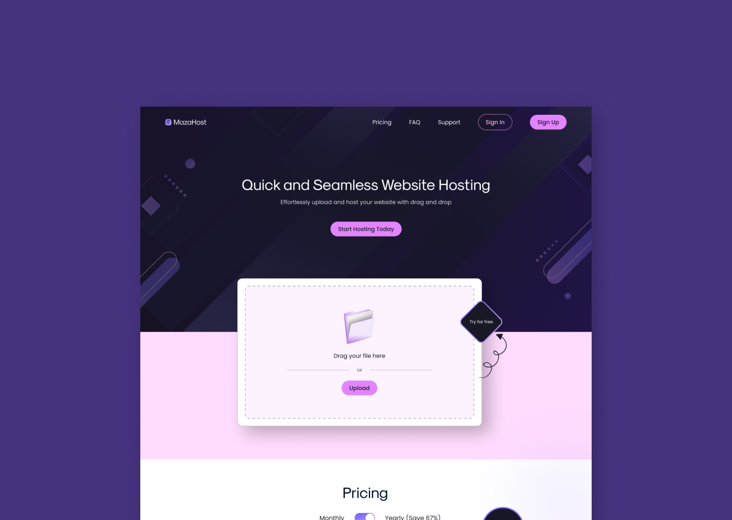 screenshots of Metadome website work