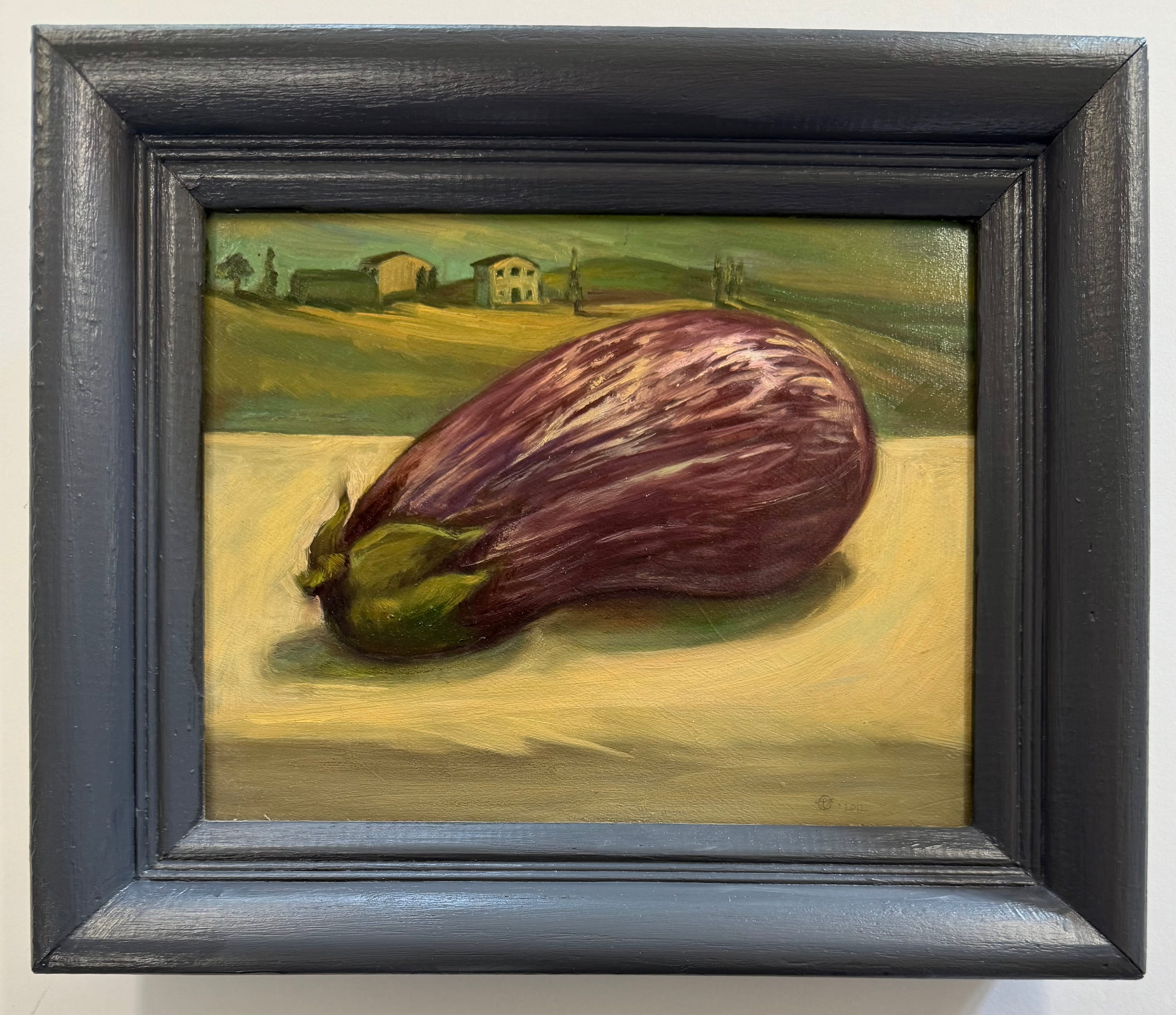 Eggplant in Tuscan Landscape