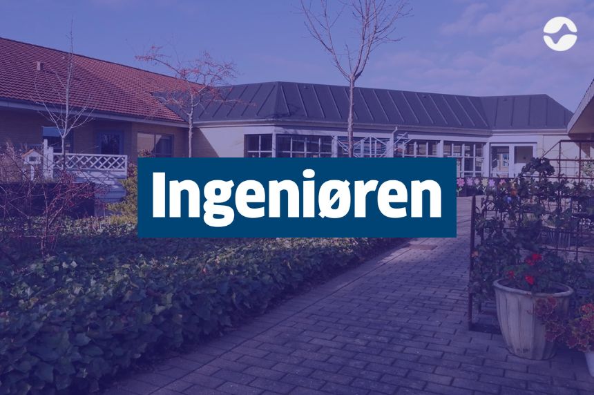 Bannière d'article de blog : Le média Ingeniøren parle du lancement de notre solution dans un établissement de santé au Danemark"