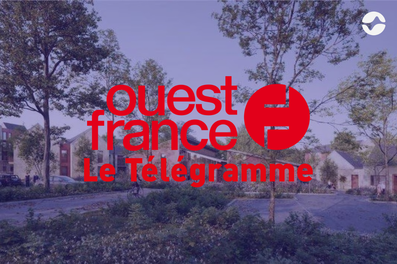 Bannière : maquette du quartier des aînés avec les logos de ouest france et du télégramme.