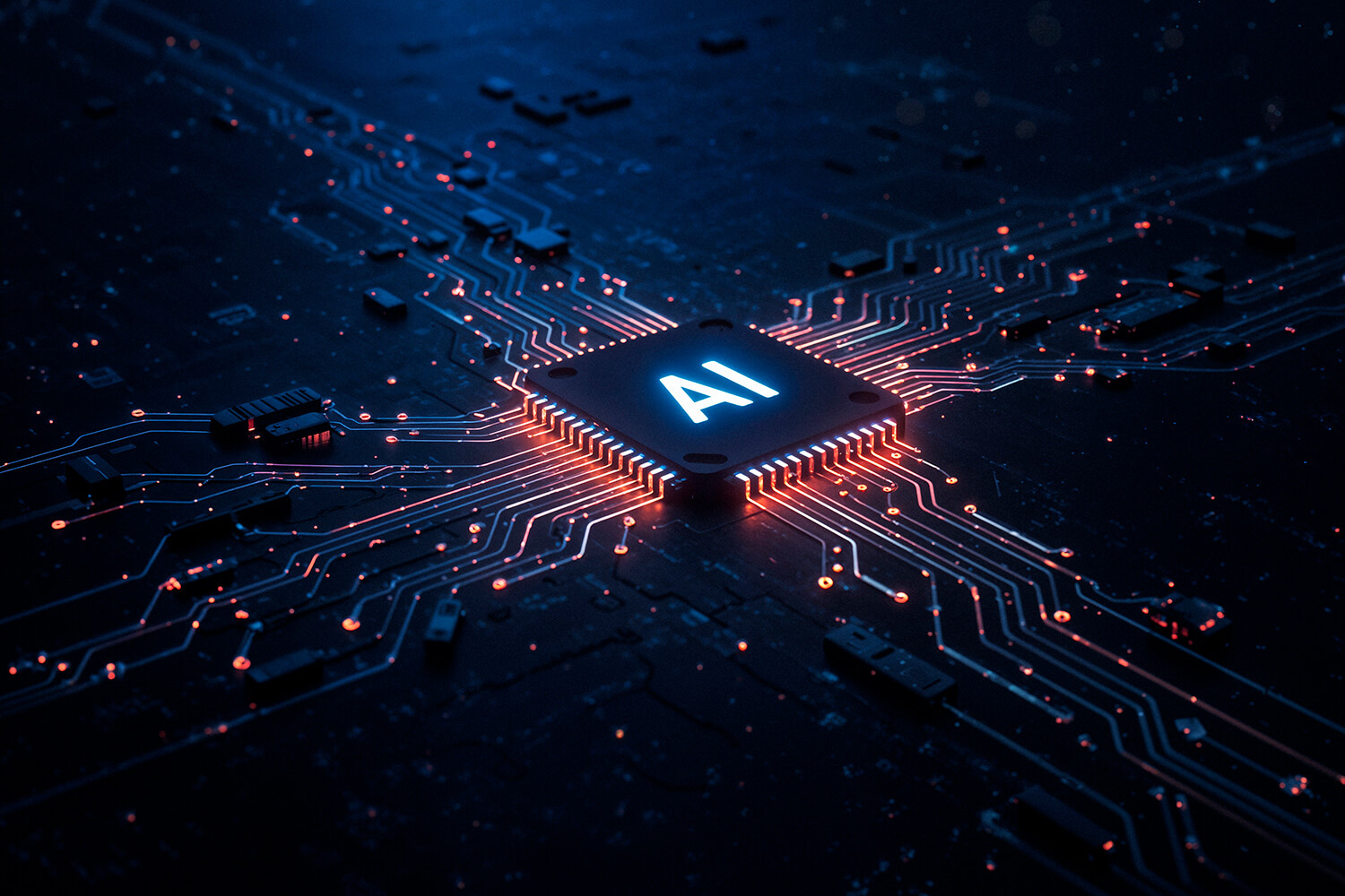 image of ai course modules on screen