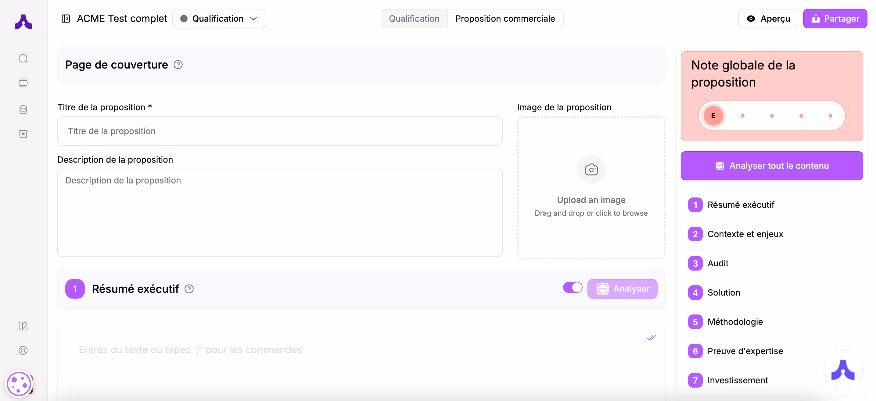building the proposal