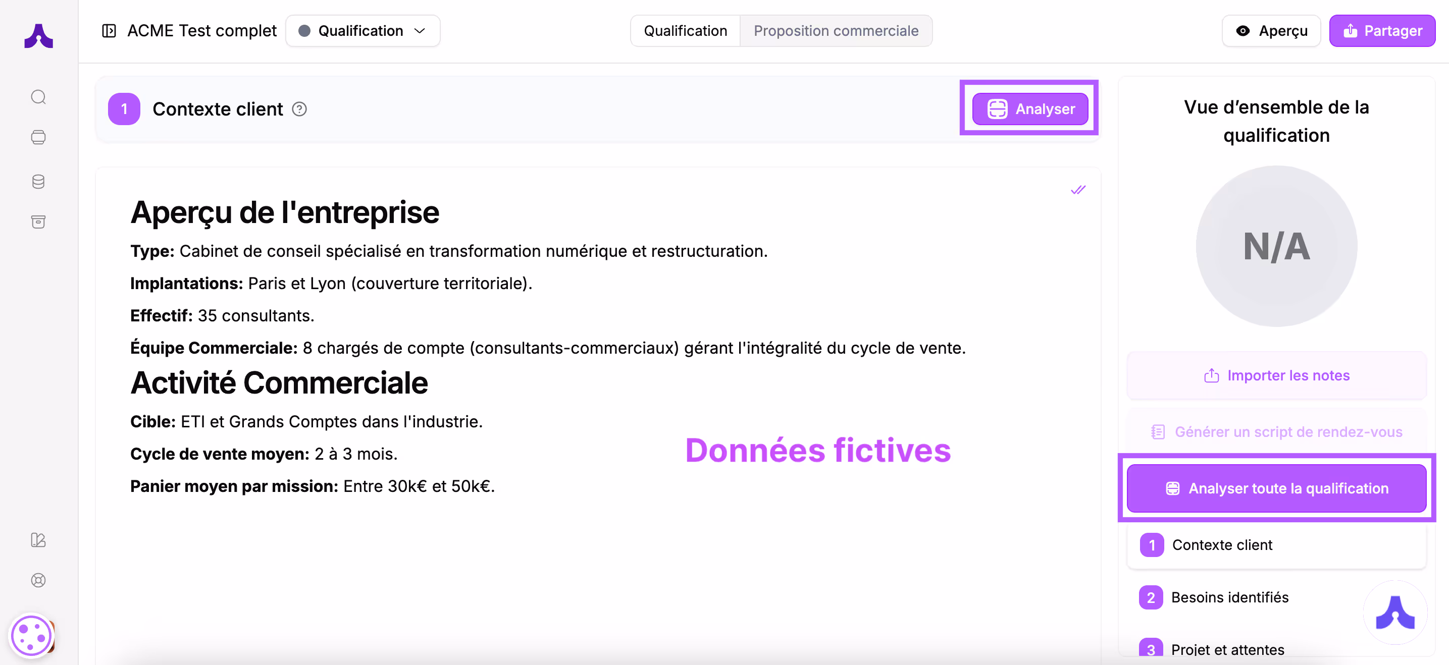 launch analysis button