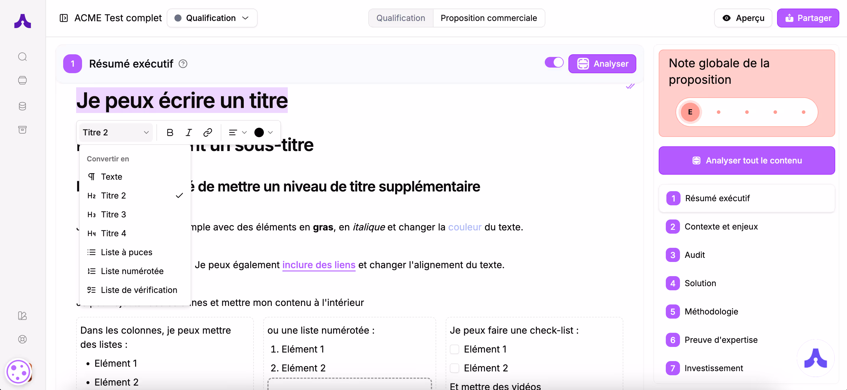 how to choose fomatting option