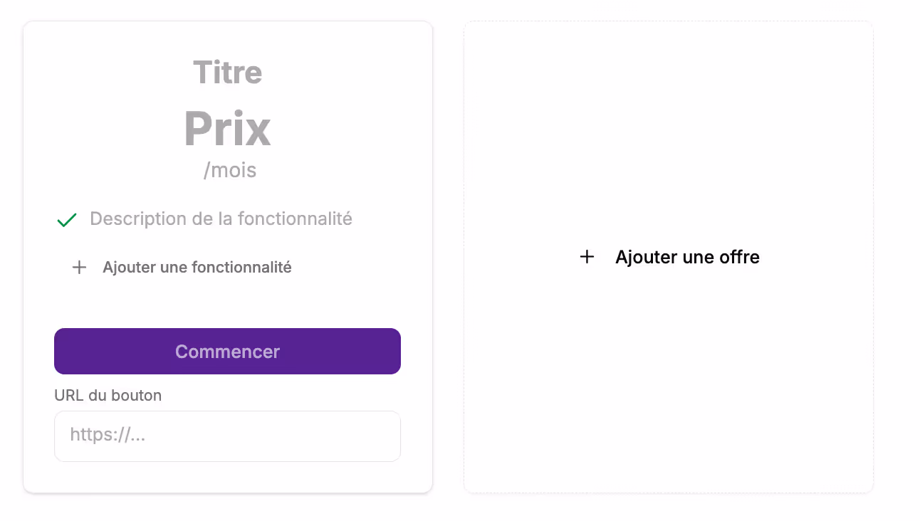 Type / and choose the "Pricing offers”