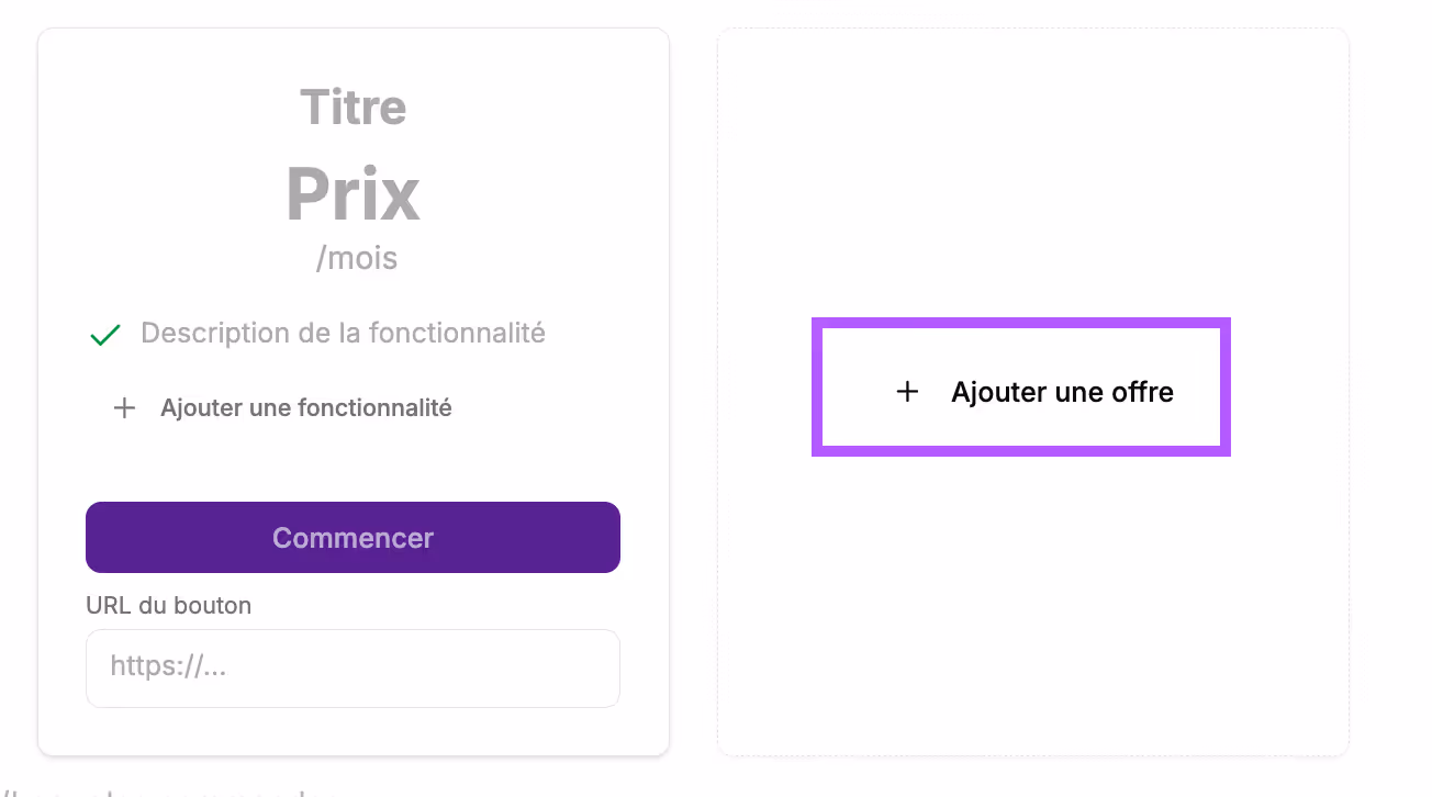 Click "+ add an offer”.