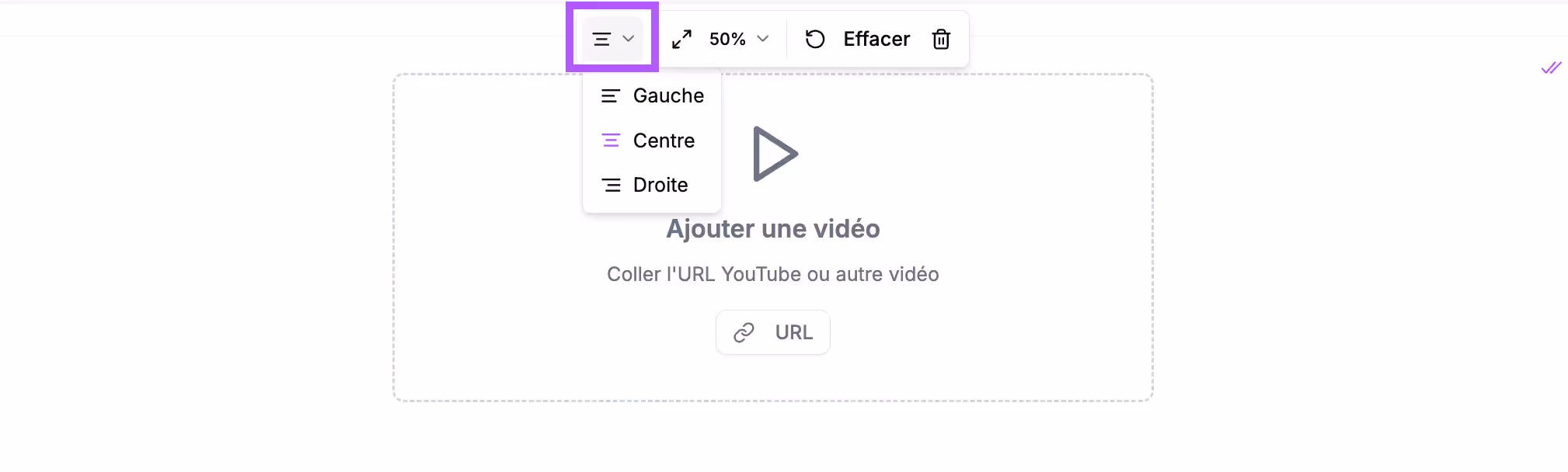 choose the video's layout