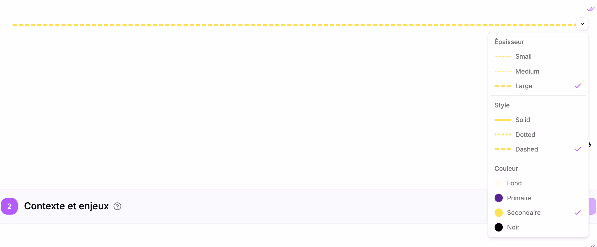 Several formatting options are available
